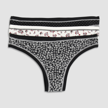 COTONELLA GD501 Brasiliano Slip 3er Pack 38-44 gemustert
