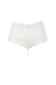 BRACLI 2640 Perlenstring BRACLI Geneva Panty S - XL, in schwarz und natur