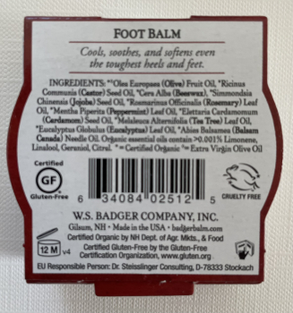 BADGER Foot Balm - Fußbalsam Small 21g