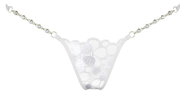 LUCKY CHEEKS Sonderpreis Luxury String IVORY PEARL - LC_142IP Gr. L