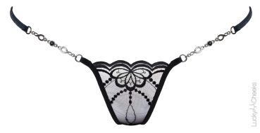 LUCKY CHEEKS Luxury String BUTTERFLY IN BLACK - LC269BB