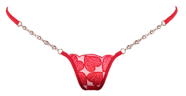 LUCKY CHEEKS Luxury Micro String QUEEN OF HEARTS - LC301QHLMG