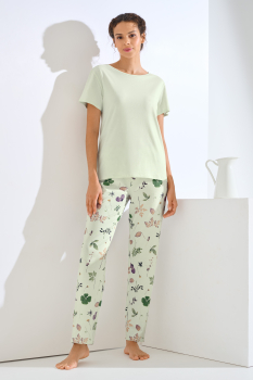LISCA 023458 POMPEYA Pyjama / Schlafanzug S-XXL spring flowers SF