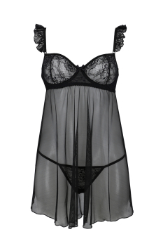 AVANUA 10219 Negligee MILAGROS schwarz S/M, L/XL