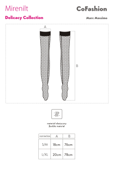 CoFashion Strapsstrümpfe MIRENILT 10011 schwarz S - XL