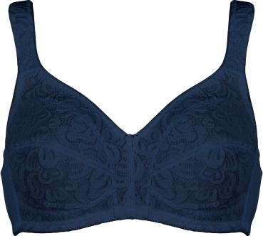 NATURANA 5318 Soft BH Komfortträger 80 - 105, B - D weiß dark blue
