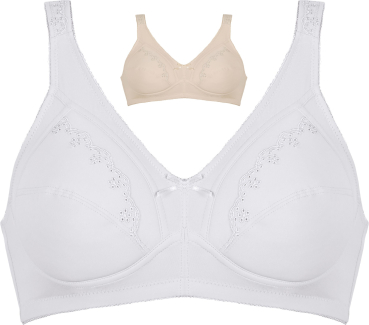 NATURANA 86020 Soft BH Entlastungsträger 80 - 105, A - D  weiß light beige