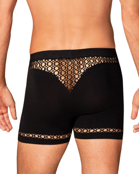 OBSESSIVE 21058 Pant / Short S/M/L elastisch mit Musterung schwarz M102