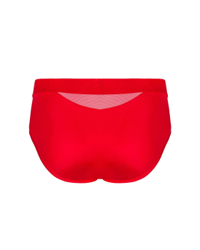 OBSESSIVE 21024 Boldero Slip S/M, L/XL rot mit Netz
