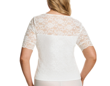 SUSA 5576 Dirndl Spitzenshirt 1/2 Arm Gr. 32 - 44 ivory 002