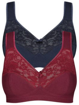 SUSA 2er Pack 90D SONDERPREIS Soft BH 27931 ohne Bügel rubyred twilight (380)