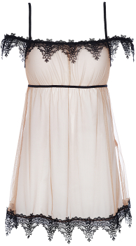 Preview: AXAMI 10029 Babydoll mit String S - XL beige V-8919