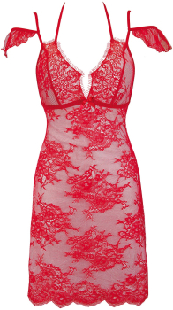 Preview: AXAMI 10136 Babydoll mit String S - XL rot V-9589