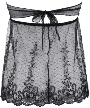 Preview: AXAMI 10164 Babydoll mit String S - XL schwarz V-9639