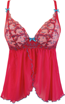 Preview: AXAMI 10179 Babydoll mit String S - XL rot V-9679