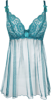 Preview: AXAMI 10156 Babydoll mit String S - XL grün V-9709
