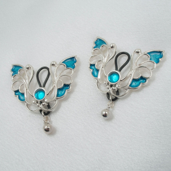 SYLVIE MONTHULE Brustschmuck BLUE BUTTERFLY AS105
