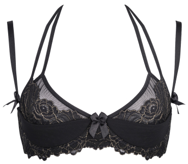 AXAMI Bügel BH 20007 schwarz Plus Size V-8711PS