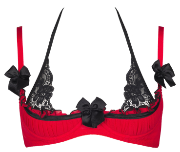 AXAMI Bügel BH 20036 rot schwarz Plus Size V-8771PS