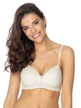 VIANIA 214461 CARMEN Soft BH mit Spitze und Schale 75-100, B-D, cream 230