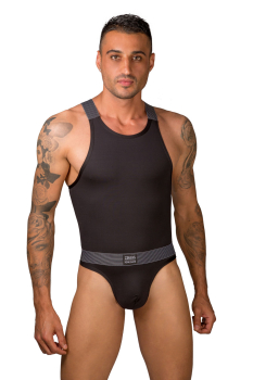 EROS VENEZIANI Herren Stringbody CB103 schwarz