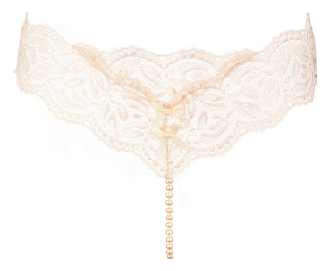 BRACLI Abverkauf Sonderpreis Perlenstring CLASSIC (einreihig) crema Größe L