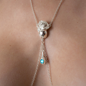 Preview: SYLVIE MONTHULE Brustschmuck ROSE COS111 silber