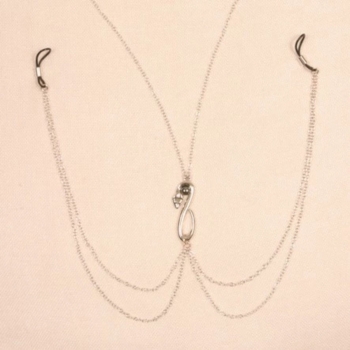 SYLVIE MONTHULE Halskette / Brustschmuck COS47 "OSIRIS" silber