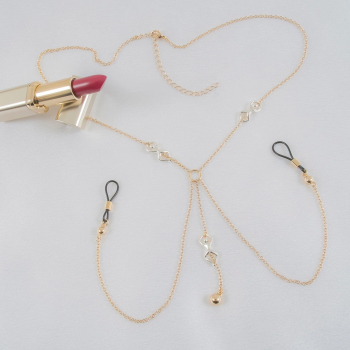 SYLVIE MONTHULE Halskette / Brustschmuck COS82 "CLIMBERS" gold