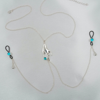 SYLVIE MONTHULE Halskette / Brustschmuck COS89 LADYLIKE silber