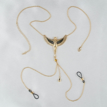 SYLVIE MONTHULE Halskette / Brustschmuck COS90 "ISIS" gold