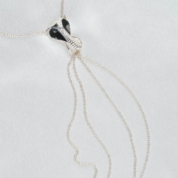 SYLVIE MONTHULE Halskette / Brustschmuck COS95 KOBRA silber