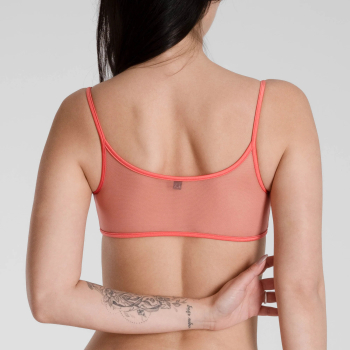 LUCKY CHEEKS Bralette / Bustier TRANSPARENT CORAL - LCCT015TC