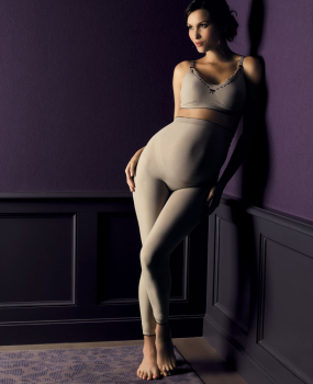 CACHE COEUR Schwangerschafts- Überbauch Leggings ILLUSION seamless LG1210