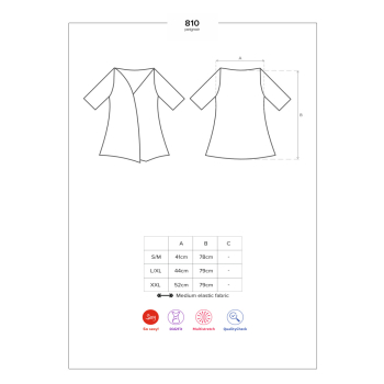 OBSESSIVE Peignoir / Kimono 810-Pei-1 schwarz S - XXL