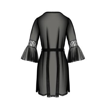 PASSION Peignoir / Kimono LEAFA schwarz S - XXXL