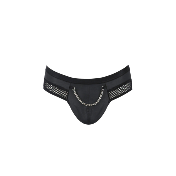 PASSION 030 Jock Slip Lederoptik S-XXXL schwarz PM10017