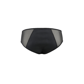 PASSION 042 Slip Lederoptik und Tüll S-XXXL schwarz PM10013