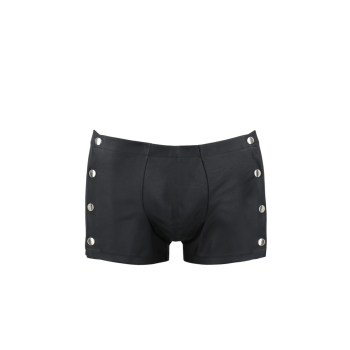 PASSION 048 Short / Pant Lederoptik mit Druckknöpfen
