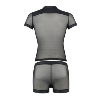 PASSION 052 Set Short / Pant und Shirt S-XXXL schwarz PM10019