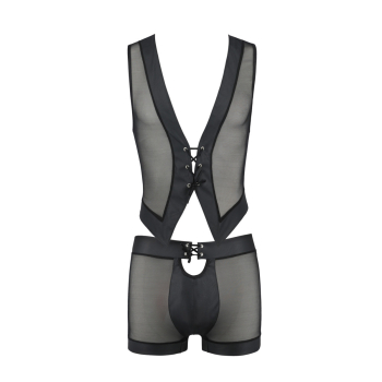 PASSION 053 Set Short / Pant und Weste S-XXXL schwarz PM10020