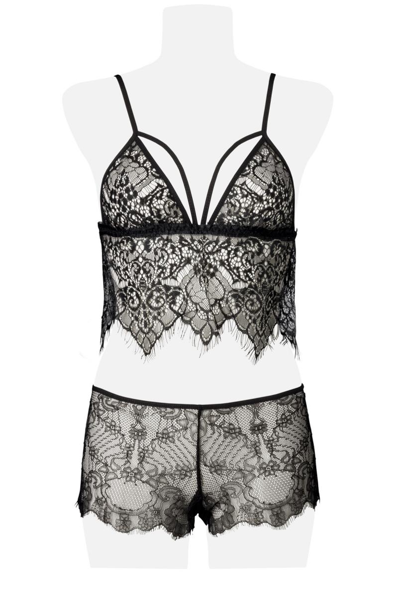 mm-dessous - GREY VELVET 15122 Set BH Bustier & Panty XS - XXL