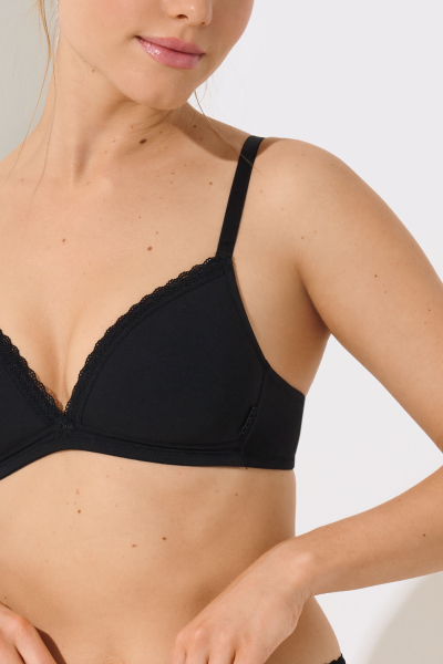 LISCA 020285 INES Soft BH Baumwolle mit Schale A-C, 70-85 schwarz 02