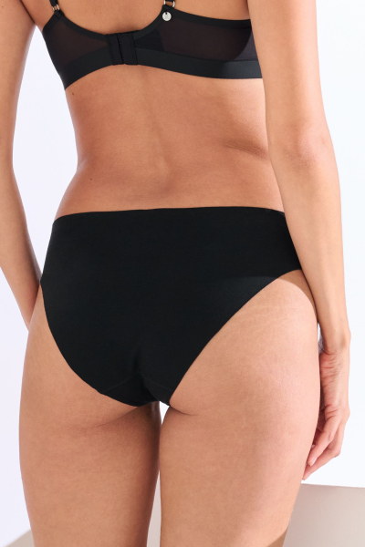 LISCA 022352 EVERYDAY seamless Slip mit Baumwolle S-XXL schwarz 02
