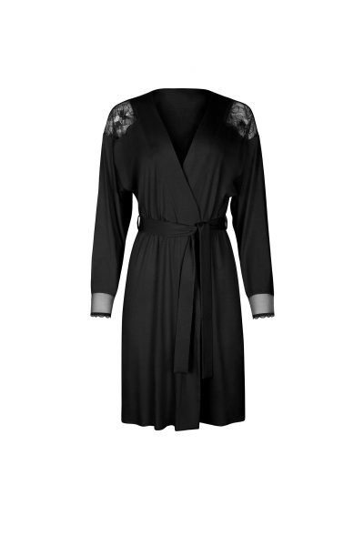 LISCA 023390 SYMPATHY Kimono / Morgenmantel S, M, L schwarz 02