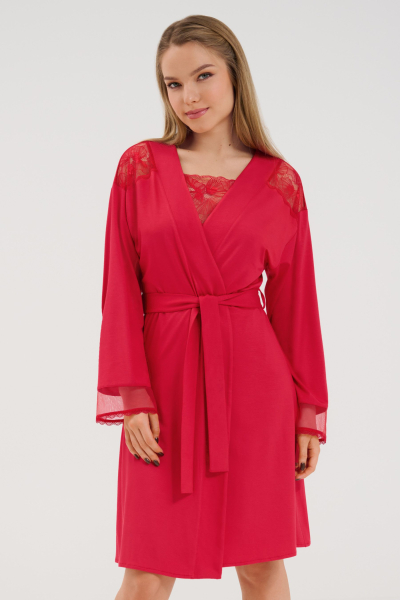LISCA 023390 SYMPATHY Kimono / Morgenmantel S- XL rose red RV