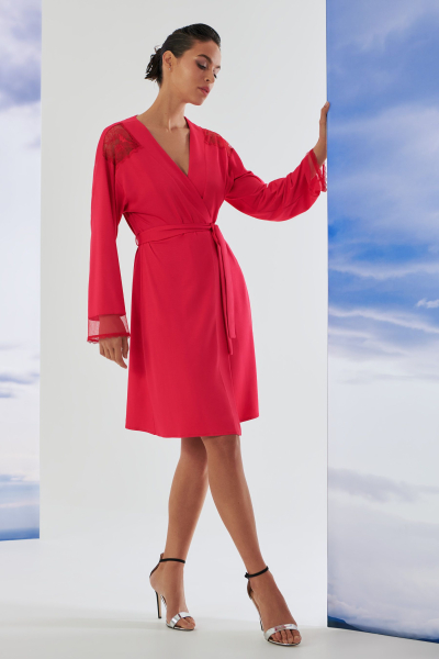 LISCA 023390 SYMPATHY Kimono / Morgenmantel S- XL rose red RV