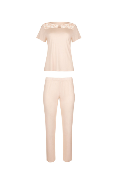 LISCA XXL Sonderpreis 023453 PATRICIA Pyjama / Schlafanzug light apricot LT