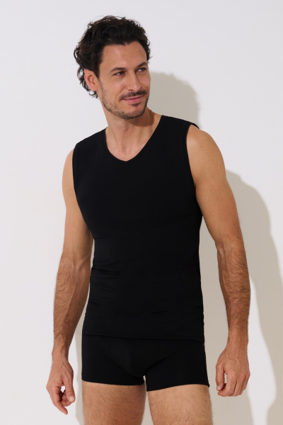 LISCA 031012 ODYSSEUS Unterhemd V-Ausschnitt S-XXXL schwarz 02