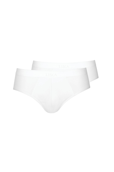 LISCA 032034 HERMES Herren Slip 2er Pack M-XXXL weiß 01